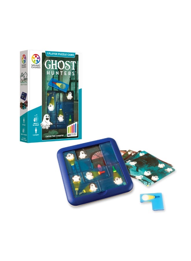 SmartGames Ghost Hunters, Fun IQ Brain Teaser Puzzle, Cognitive Development STEM Toy with 60+ Challenges, Travel Friendly Tabletop Educational Matching Puzzle Game, Suitable for Children Above 6+ - Image 1